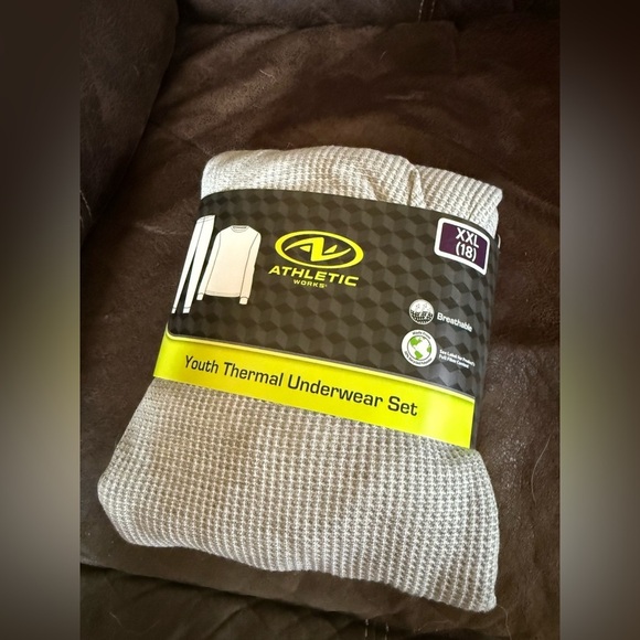 Athletic Works Youth Thermal Underwear Set Size XXL Boys Gray Base‎ Layer - Picture 1 of 6